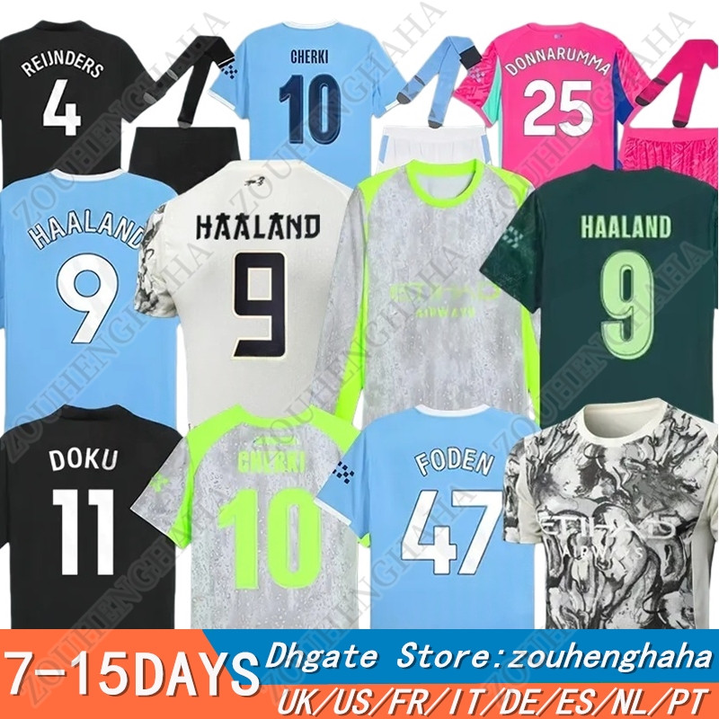 25 26 man CITY HAALAND Soccer Jerseys 2025 2026 Home Away Third FODEN MARMOUSH BERNARDO GUNDGAN GREALISH RODRIGO KOVACIC Fan Player Men Kids Football Jersey Shirt kit
