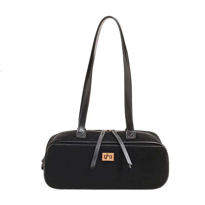 Pillow-shaped Crossbody Matte Suede Leather Handbag Retro Women's Shoulder Underarm Bag XJ260109