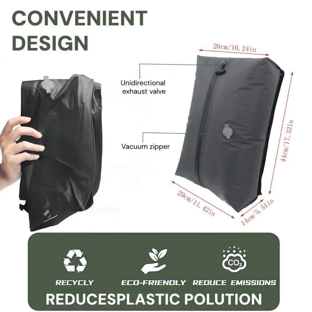 Travel TPU Space Saving Compression for Suitcase Backpack Reusable Splash Proof Vacuum Bag 26N0109