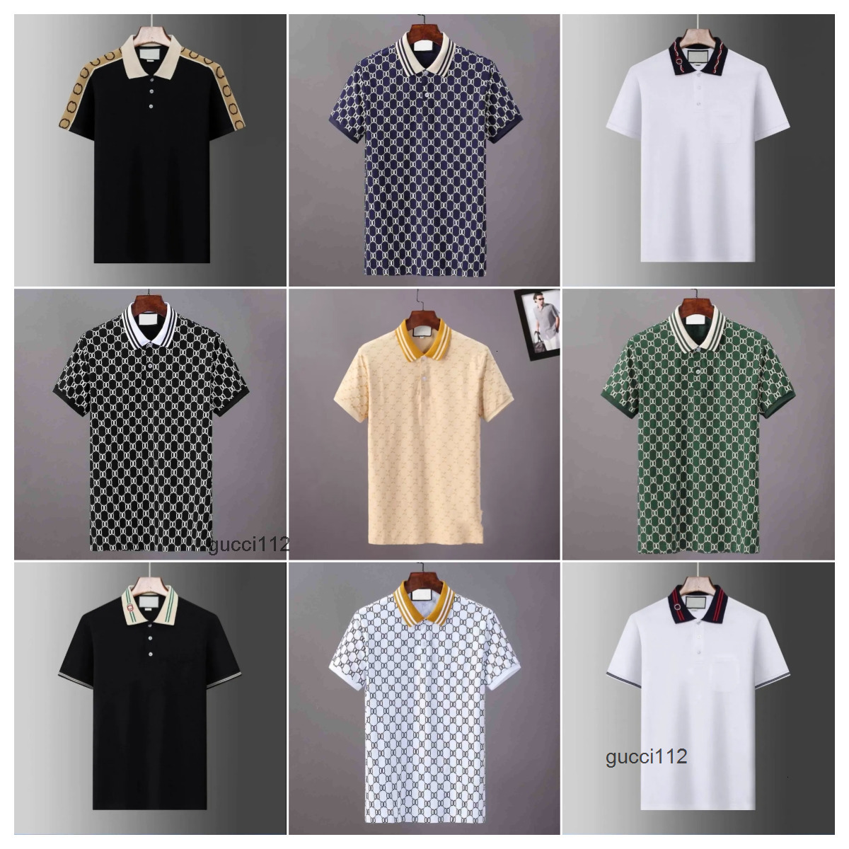 quality embroidery polos shirts Mens polo shirts designer Graphic TShirt Business standing collar cotton fashion mens women pol guccishirts gucciis guccis gg 73HV