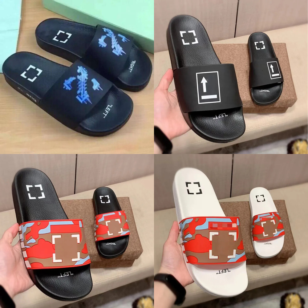 Off White Man Stripe Off Designer Sandal Woman Office Black White Slide Tazz Slipper Beach Luxury Shoe Loafer Sneakers Summer Flat Heel Sliders Platform Sandale 56C0