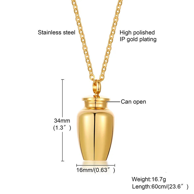 Urn Necklace Pendant for Ashes Cremation Jewelry 260104