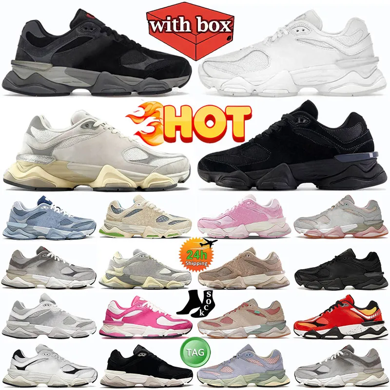 Free shipping new 9060 designer running shoes sneakers women mens trainers suede leather grey black white brown pink outdoor tennis sports sneaker
