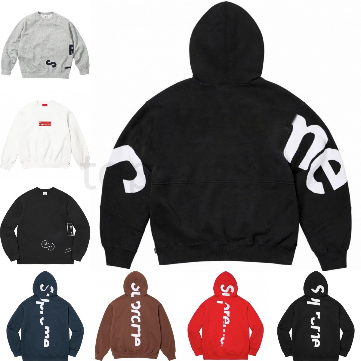 Men's hoodie designer hoodie Supremely American street fashion brand letter embroidery hoodie men's pure cotton plus size sweat absorbing y2k hip hop hoodie