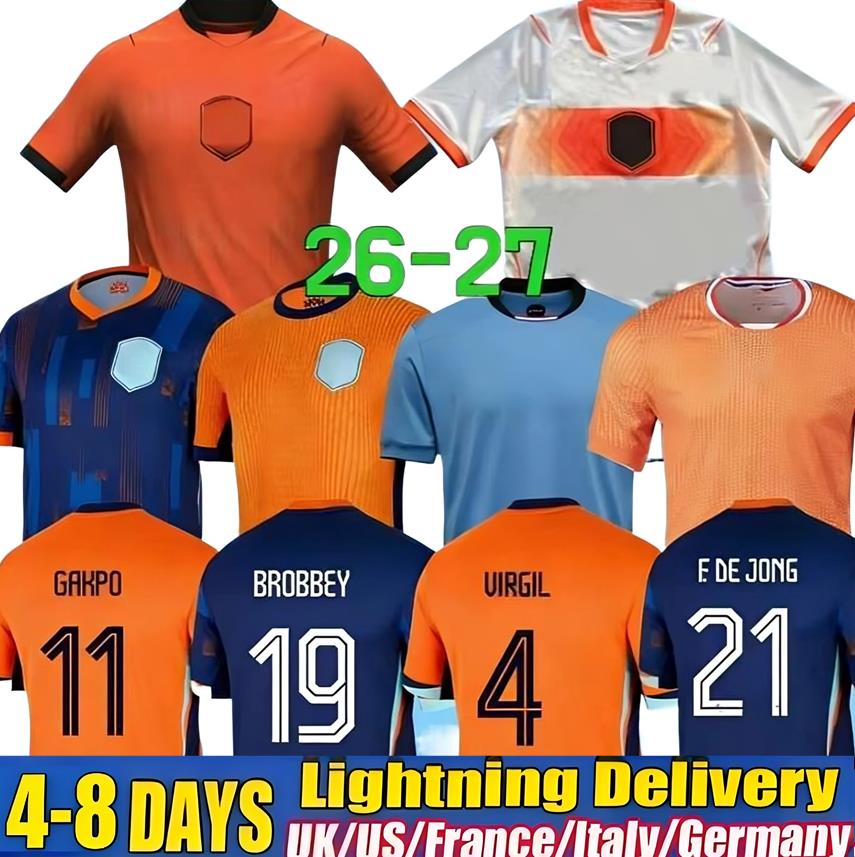 26 27 NetHErlANds MEMPHIS Soccer 2025 2026 Holland Jersey F.DE JONG VIRGIL DUMFRIES BERGVIJN Shirt KLAASSEN BLIND DE LIGT Men KIDS GAKPO MALEN