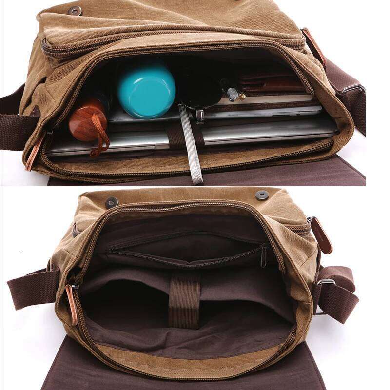 Luxury Shoulder Bags Totes Hobo Men Canvas Messenger Vintage Brand Business Casual Travel Bag Laptop Crossbody For Man Bolso Hombre Retro Male SENYY