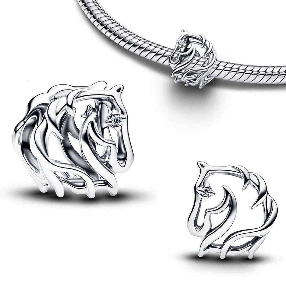 2026 New 925 Sterling Silver Charms Colorful Heart Bee Flower key Lock Mushroom Beads Bracelets Necklaces Womens DIY Jewelry Gift