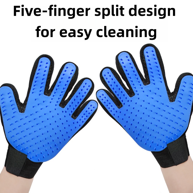 Multi-Color Cat Petting Glove - Reusable Pet Hair Remover Glove, Gentle Deshedding Glove for Cats/Dogs Loose Fur