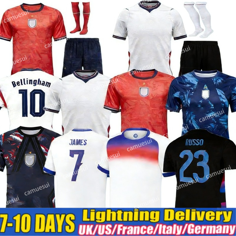 2026 England World Cup Soccer Jersey WILLIAMSON Men Women KANE BELLINGHAM RUSSO MEAD AGYEMANG RICE PICKFORD 25 26 27 National Team Football Shirt kids kit set