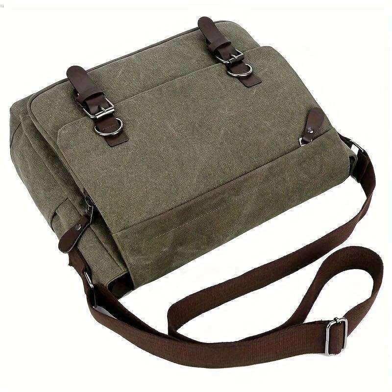 Retro canvas business travel college large capacity shoulder casual sling bag, men's bag XJ260109