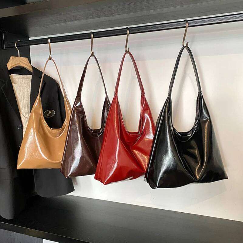 Vintage Pu Leather Women's Shoulder Bags Large Capacity Tote Bag Ladies Fashion Commuter Underarm Female Shoppping Handbags XJ260109