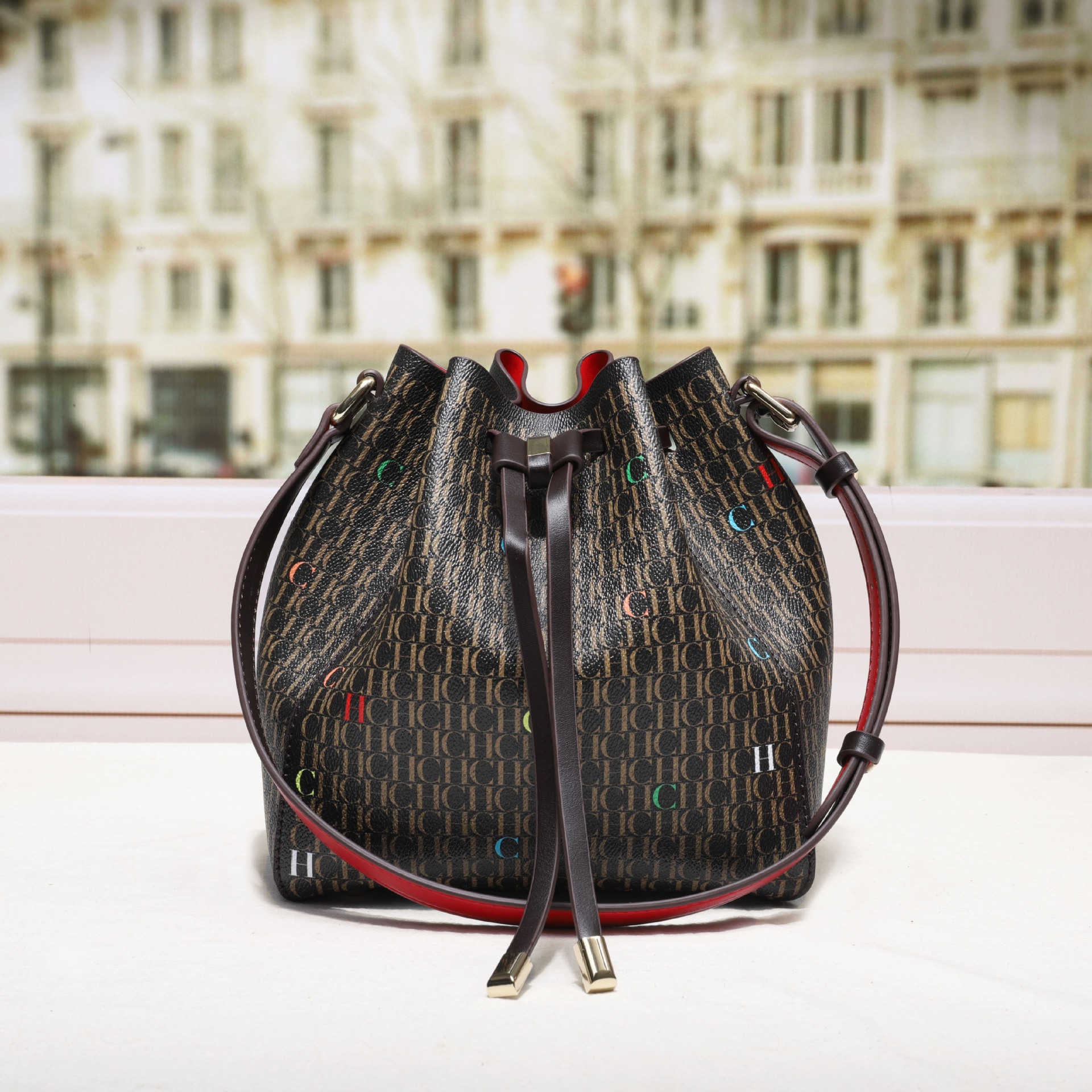 CHHC2025 Womens Bag Womens Basket Bag Light Luxury Drawstring Closure Shoulder Bag T260109