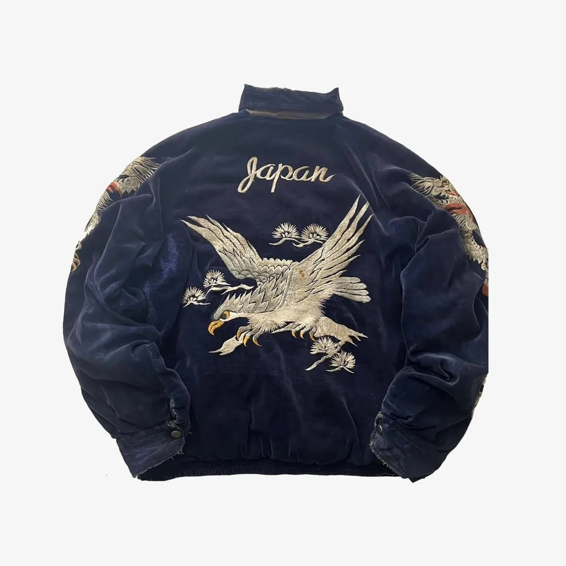 Hip Hop Japan Harajuku Style Jacket Gothic Dragon Pattern Bomber Jackets High Quality Embroidered Y2k Zipper Fleece Lined Coat 260109 - view 3