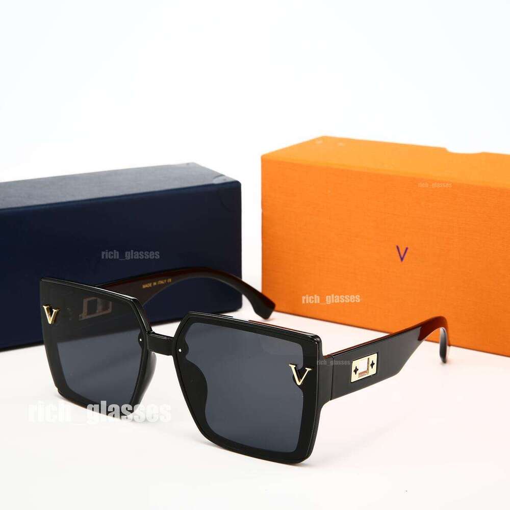 With Box Designer Sunglasses Oversized Lens UV400 protection Luxury Sunglasses Polished Metal Hardware Glasses Beige Acetate Frame Sunglasses For Women Men