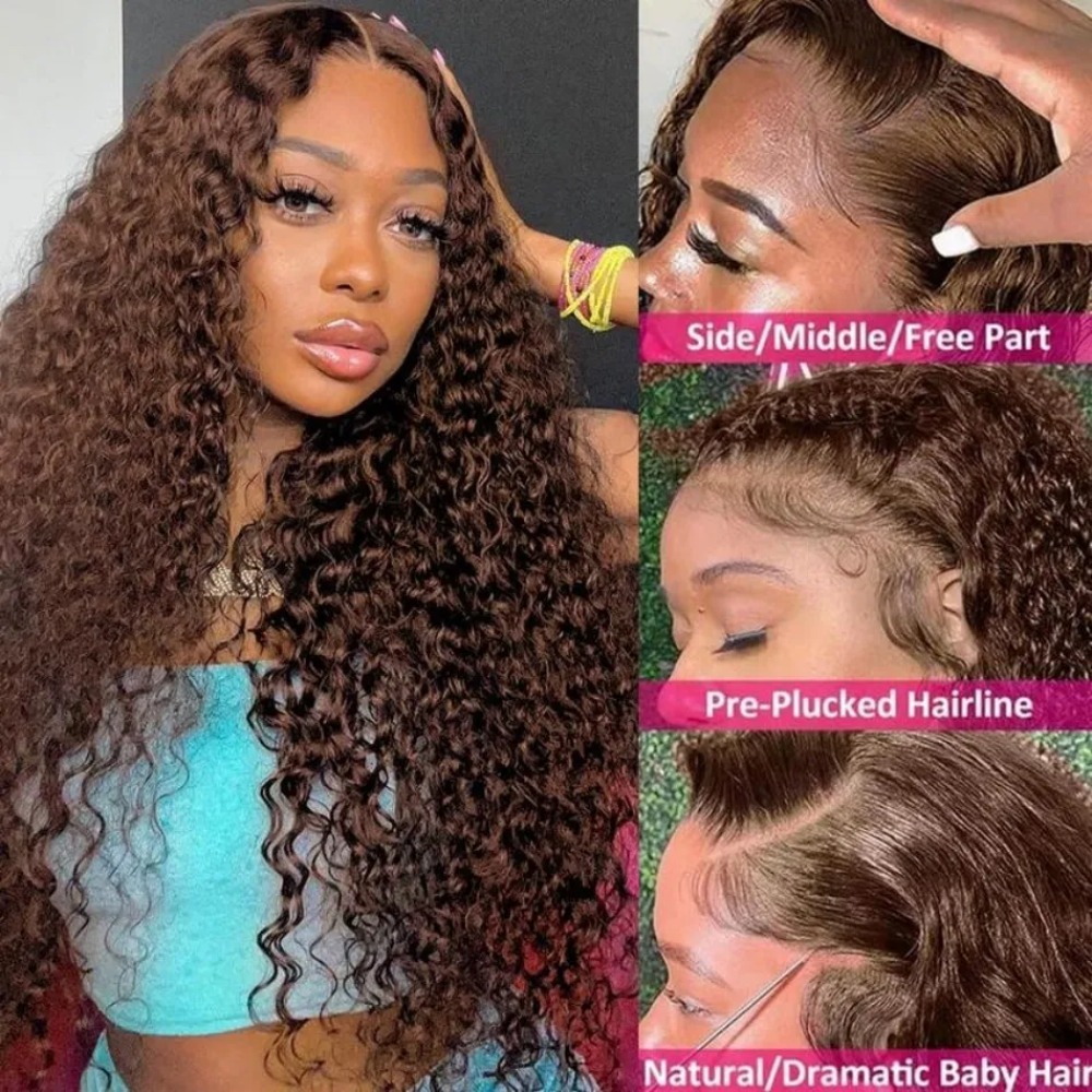 30 40 Inch Curly Human Hair Wigs 360 Full Lace Wigs 13x4 Hd Transparent Lace Front Brazilian Hair Wigs Glueless Wigs Deep Wave Lace Frontal Wigs For W