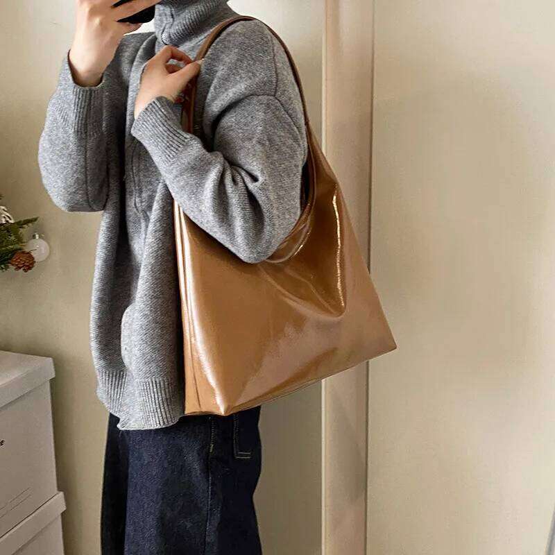 Vintage Pu Leather Women's Shoulder Bags Large Capacity Tote Bag Ladies Fashion Commuter Underarm Female Shoppping Handbags XJ260109