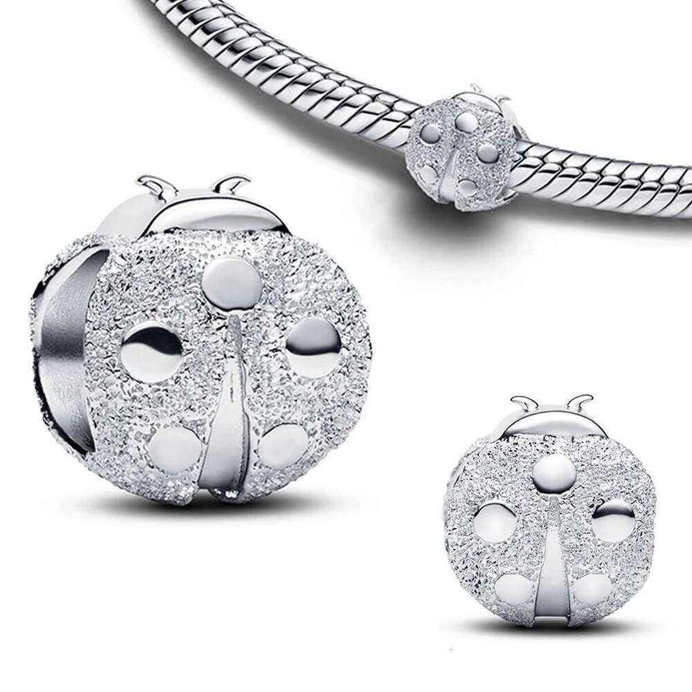 New 925 Sterling Silver Golden Round Charms Moon Snake Heart Butterfly Owl Beads Bracelets Necklaces Womens DIY Jewelry Gift