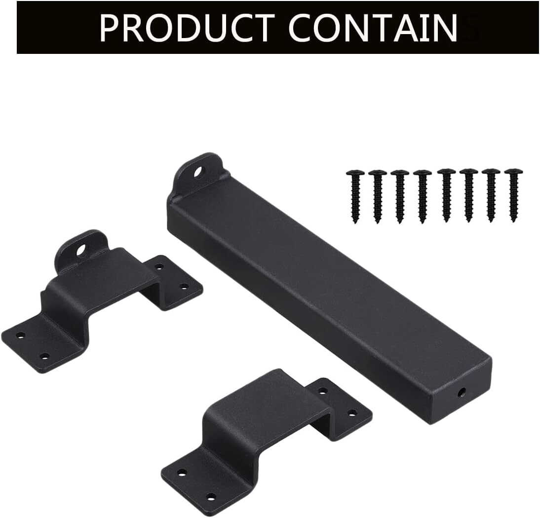 7.5inch Heavy Duty Security Sliding Lock with Padlock Hole Adjustable Door Latch, Suitable for Wooden Fence Barn Indoor and Outdoor Doors, etc.