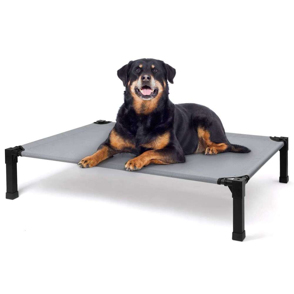 Elevated Bed, Cooling Raised Pet with Chew Proof Washable Breathable Mesh and Metal Frame, Portable Dog Cot Bed 26N0109