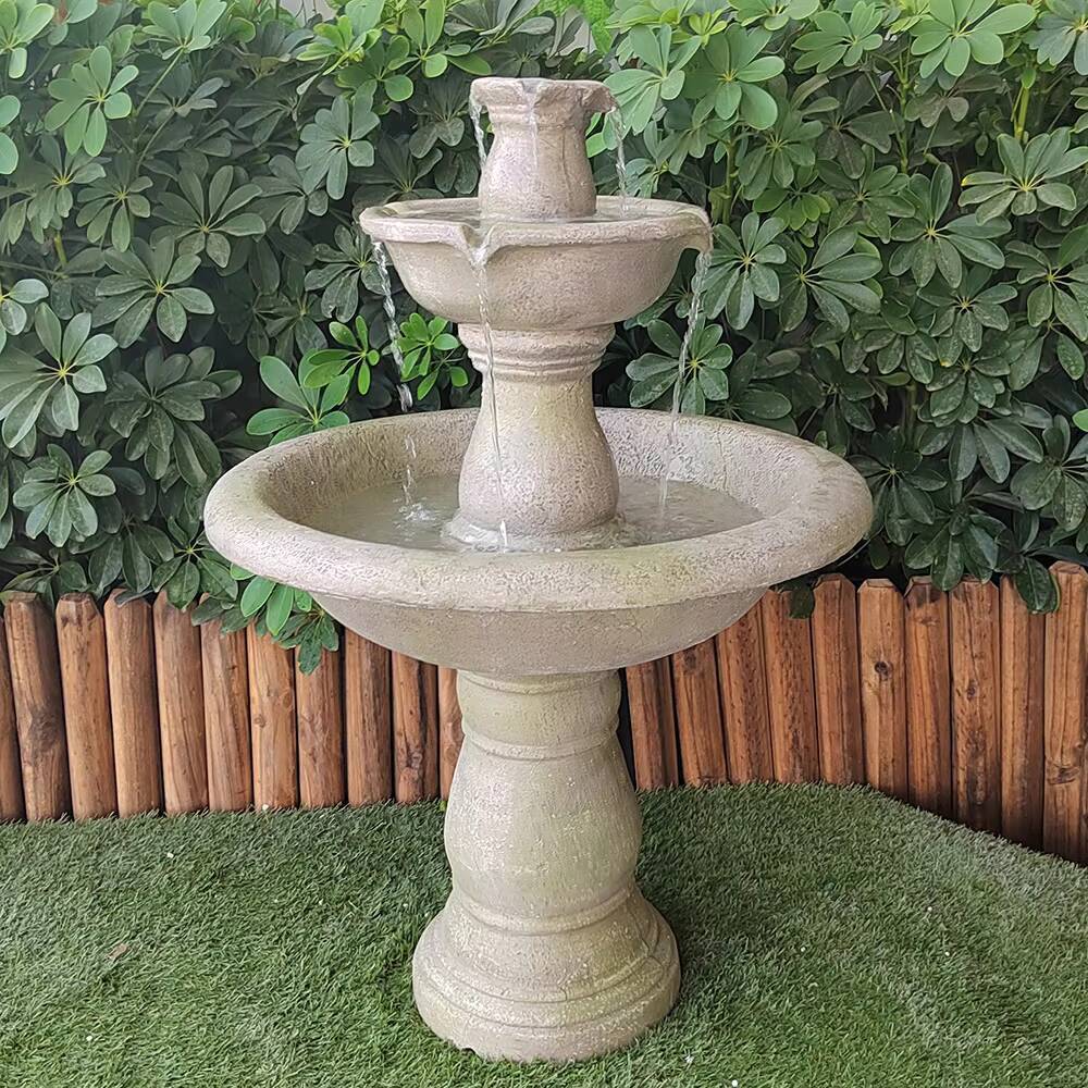 Wholesale Most Popular and Cheap 3 Tier Resin Backyard Water Fountain