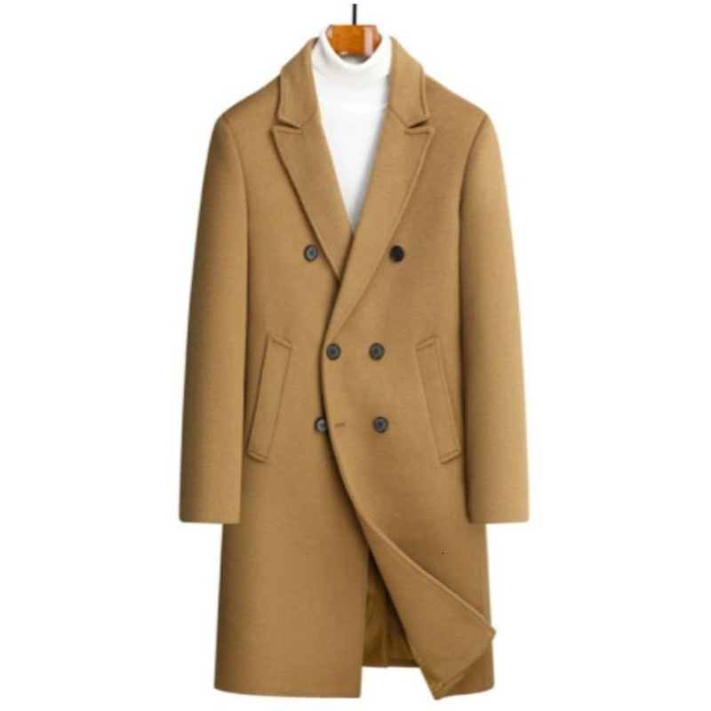 Autumn and Winter Thickened Mens Woolen Coat Loose Fashionable Windbreaker Doublebreasted Jacket 251226 - view 3