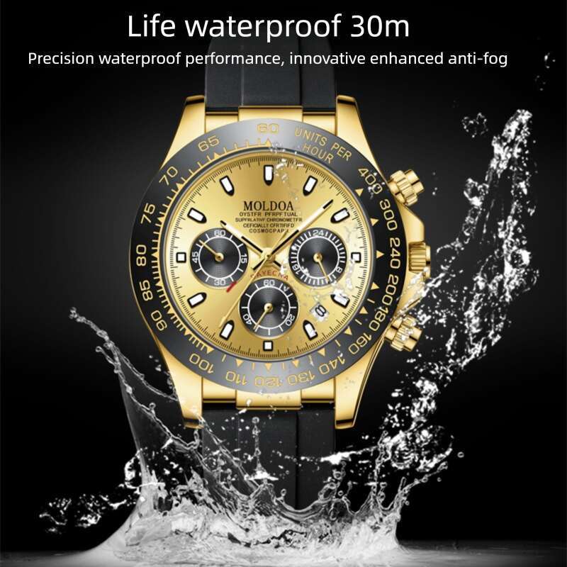 Fashionable hollow mechanical watch, calendar, waterproof quartz watch