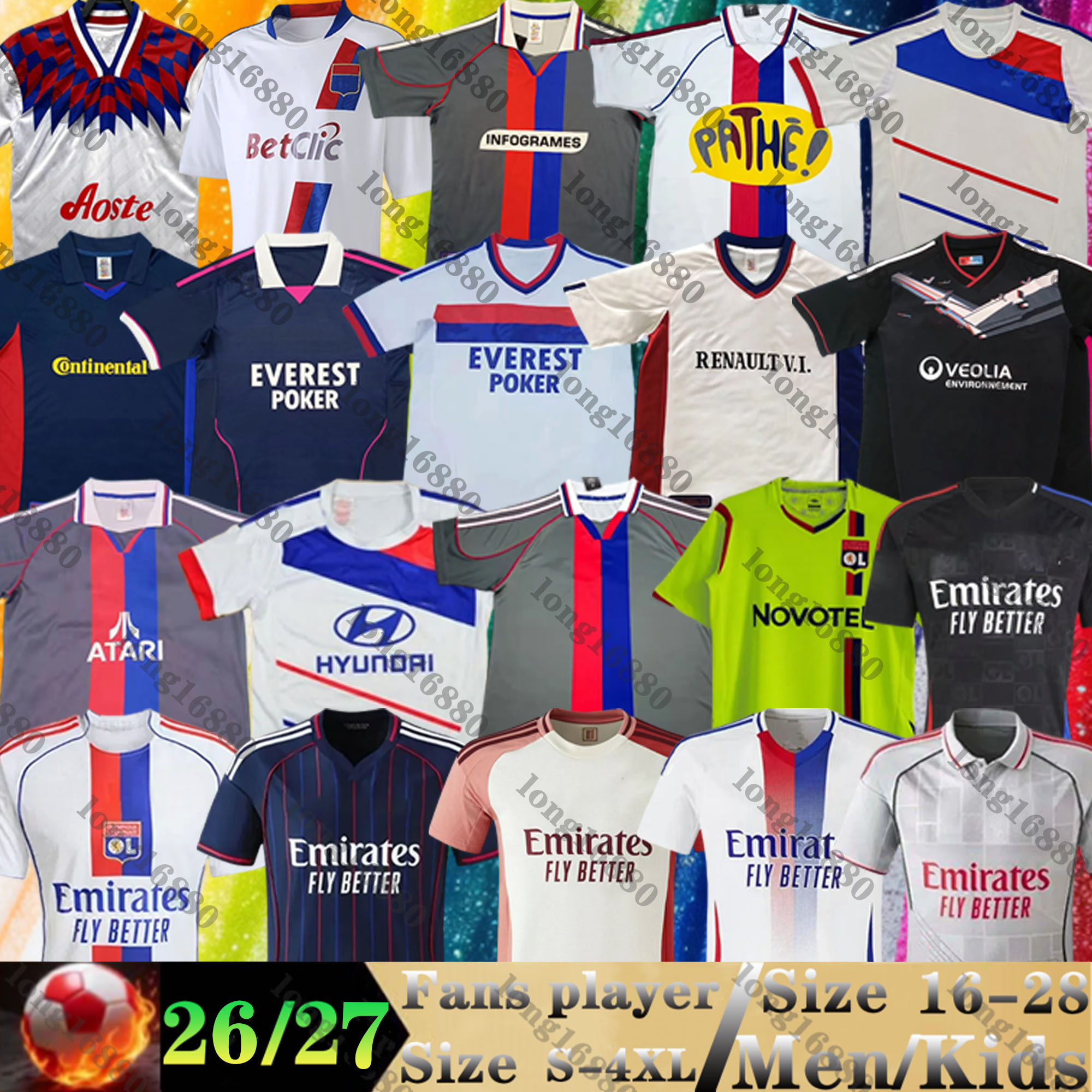 24 25 26 Maillot Lyon Soccer Jerseys 75-Year Olympique Lyonnais TESSMANN TOLISSO SULC OL 3rd CHERKI GHEZZAL KARABEC Mikautadze Men 2025 2026 Football Shirt Kids Kit
