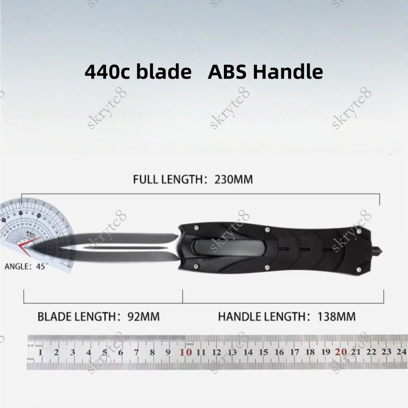 8Models 3300BK Infidel Out the front Knife 3.95 D2 Black Double Edge Blade Aluminum Handles Outdoor Camp Hunt Tactical Pocket Knives 3310 3350 EDC too