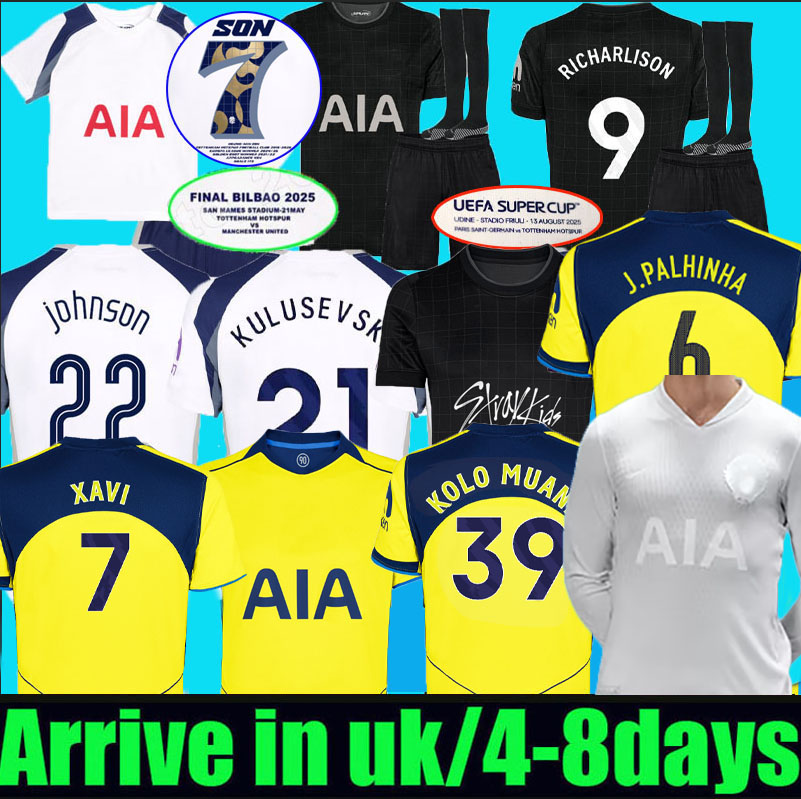 25 26 RICHARLISON FINAL Soccer Jerseys Whiteout 1901 125th anniversary Limited Edition Kudus 2025 2026 J.PALHINHA Football shirt KULUSEVSKI fans players Men KIDS