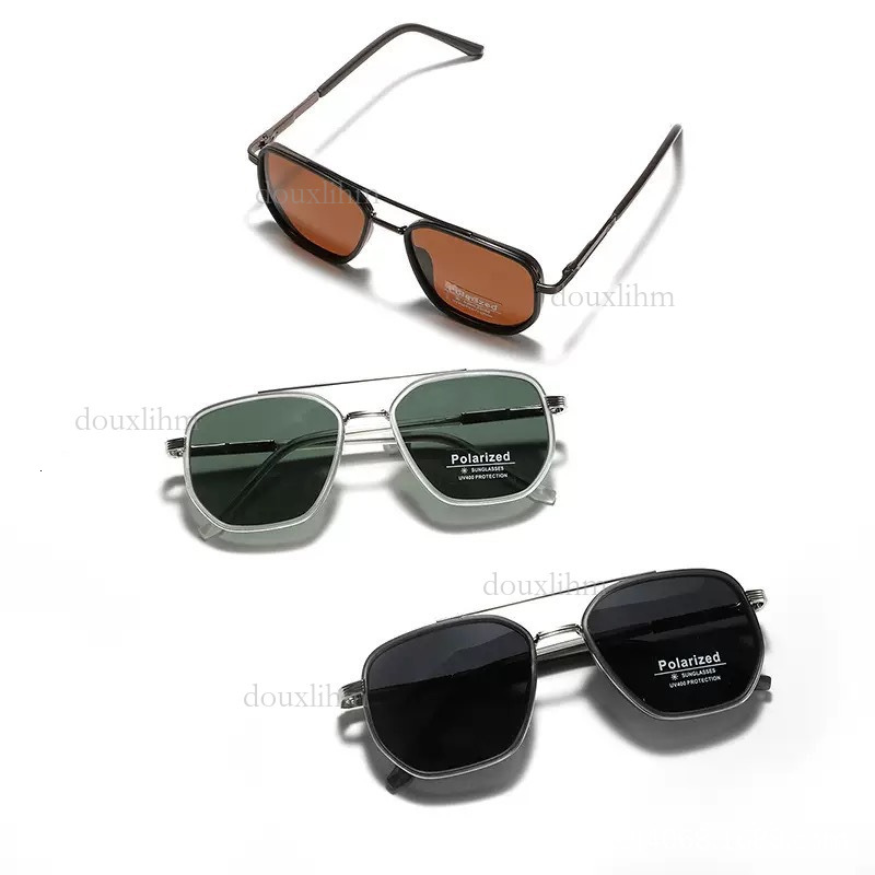 Half Metal Large Frame Designer Women's Sunglasses Luxury Brand Fashion Accessories 2026 New Retro Men's TR90 Polarized Glasses Outdoor Vers
