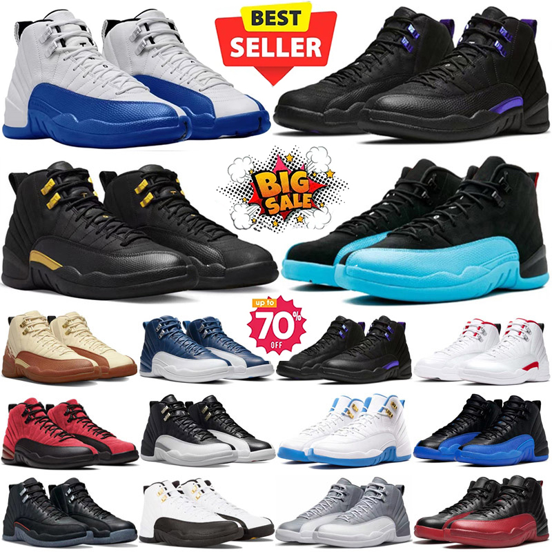Designer 12s Mens Basketball shoes OG Utility 12 Reverse Flu Game Royal Taxi Michigan University Gold Indigo Gamma Blue Twist White sports trainers Sneakers 40-47