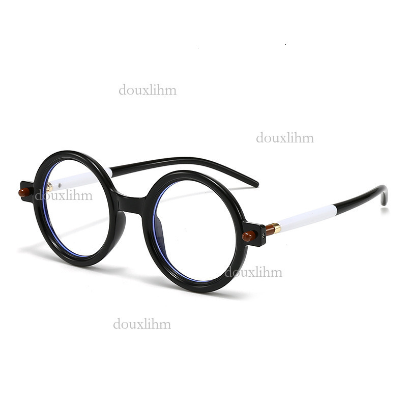 2026 New Designer Round Frame Anti Blue Light Flat Lens For Men And Women Trendy Sun Glasses Outdoor Versatile Luxury Brand Fashion Accessories Wholes
