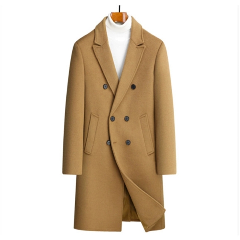 Autumn and Winter Thickened Mens Woolen Coat Loose Fashionable Windbreaker Doublebreasted Jacket 251226 - view 6