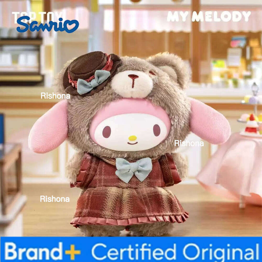 Sanrio New Kuromi Cinnamoroll Hello Kitty Figure Model Afternoon Tea Serise Doll Blind Box Toy Cute Pendant Friends Gift H260109