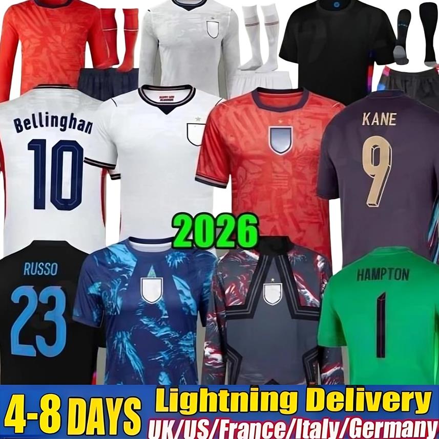 2025 2026 englands football shirt Bellingham PALMER Foden MAINOO 26 27 kane rice saka Soccer Jerseys Home Away camisa de futebol adult Men Kids kit uniform fans
