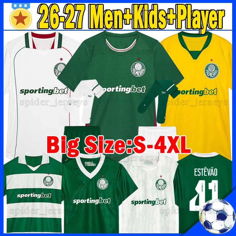 XXXL 4XL 25 26 ESTEVAO Soccer Jerseys 2025 2026 Palmeiras Cup LOPEZ THALYS LAZARO Football Shirts MAURICIO G.GOMEZ PAULINHO PAULINHO Men Women Uniforms Kids Kits sets