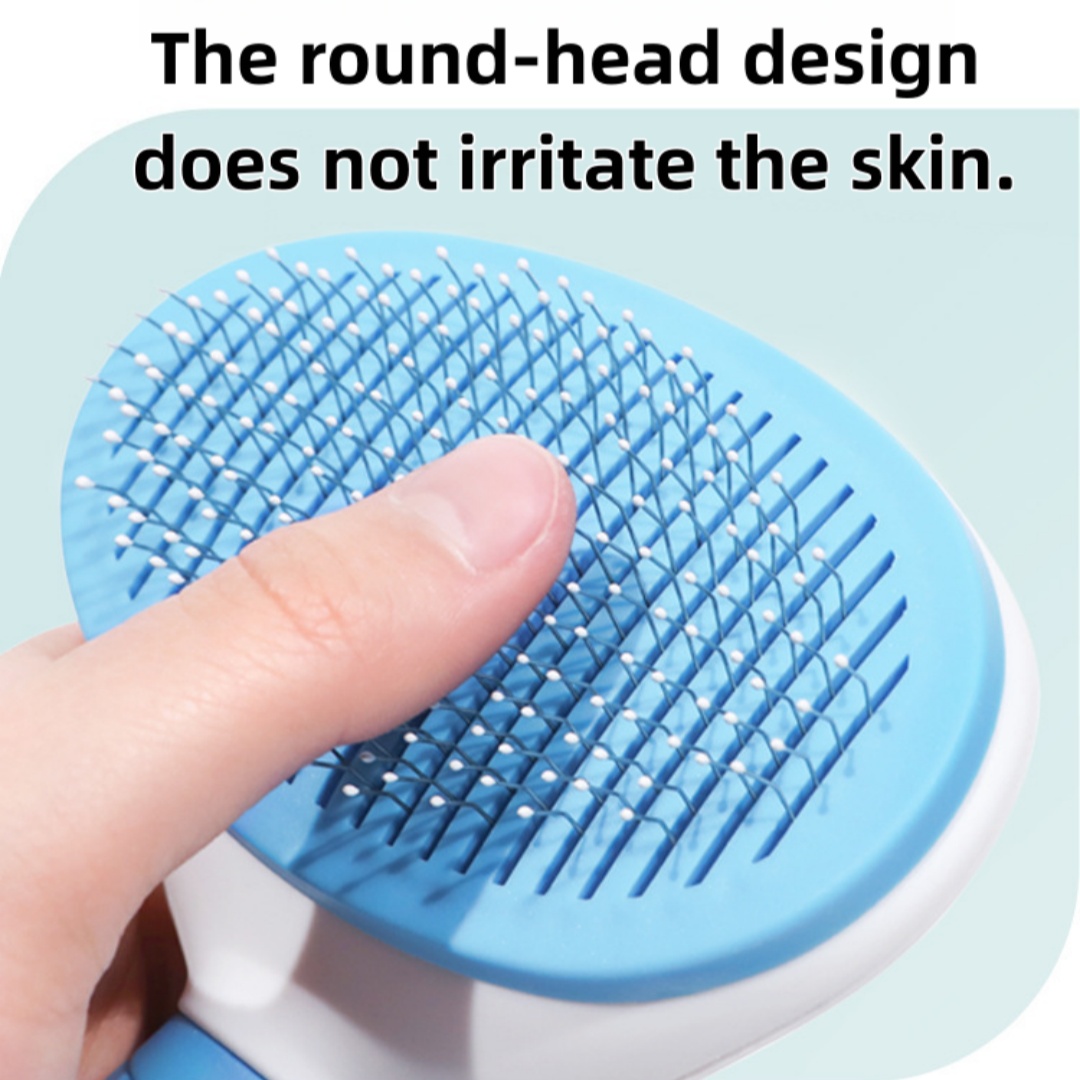 Dog Grooming Tools Pet Grooming Brush with Massage Needles - Comfortable Handle Cat/Dog Hair Comb, Shedding Brush for Long/Short Fur