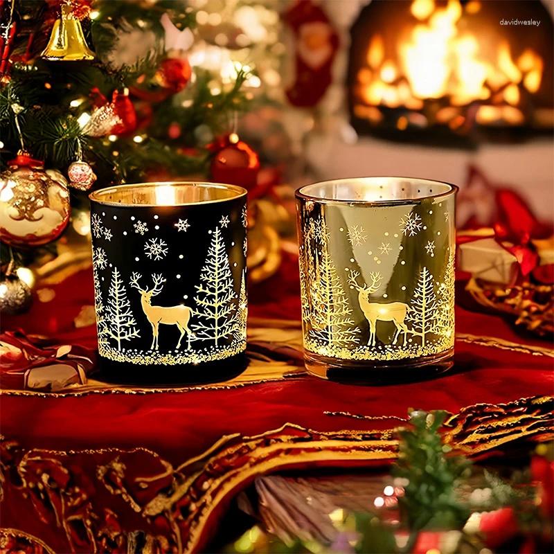 Candle Holders Christmas Series Year Decorative Candlestick Cups Custom Home Fragrance Birthday Gifts H260310