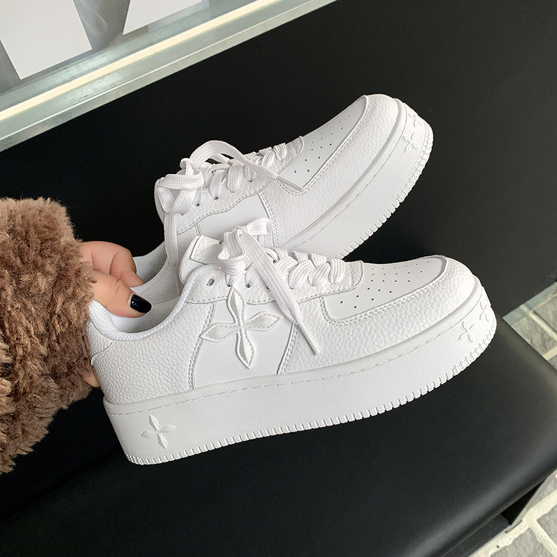 DARSII breathable thick soled height increasing board shoes for commuting trendy and versatile casual sneaker shoes for men and women