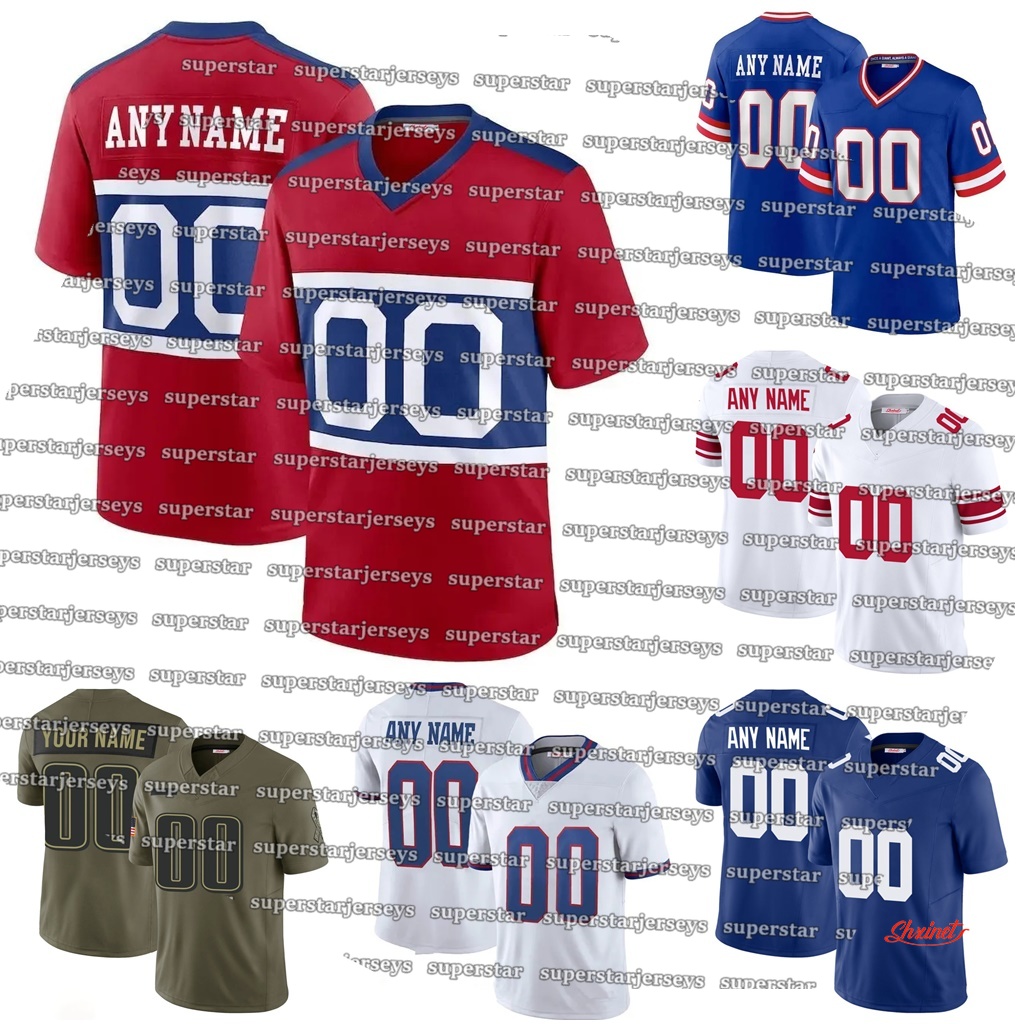 Cam Skattebo Jaxson Dart Malik Nabers Football Jerseys Abdul Carter Brian Burns Thibodeaux Dexter Lawrence II Taylor Strahan Jalin Hyatt Tyrone Winsto