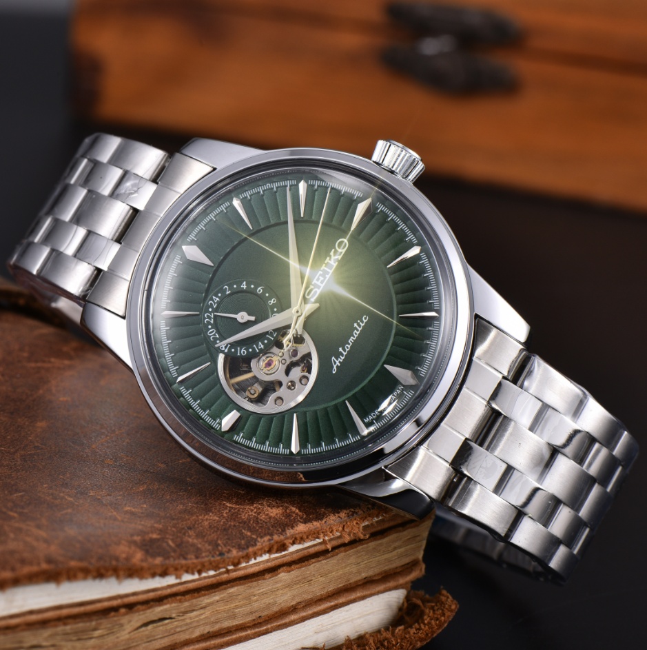AA1314 brand Womens mens SEIKOity Automatic movement wristwatches comfortable rubber Mechanical automatic watch quality watches montre de luxe gold watch
