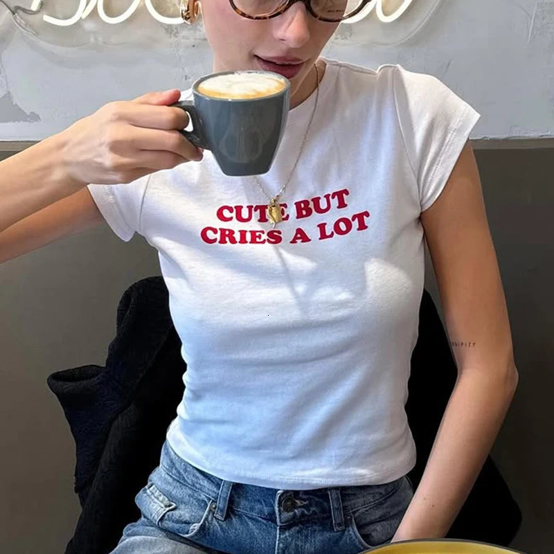 Gothic Y2k Style Letter Print T-Shirt Womens Corset Tank Tops Baby Tee 90s Grunge Crop Top Punk Aesthetic Vintage Emo Girls 260108