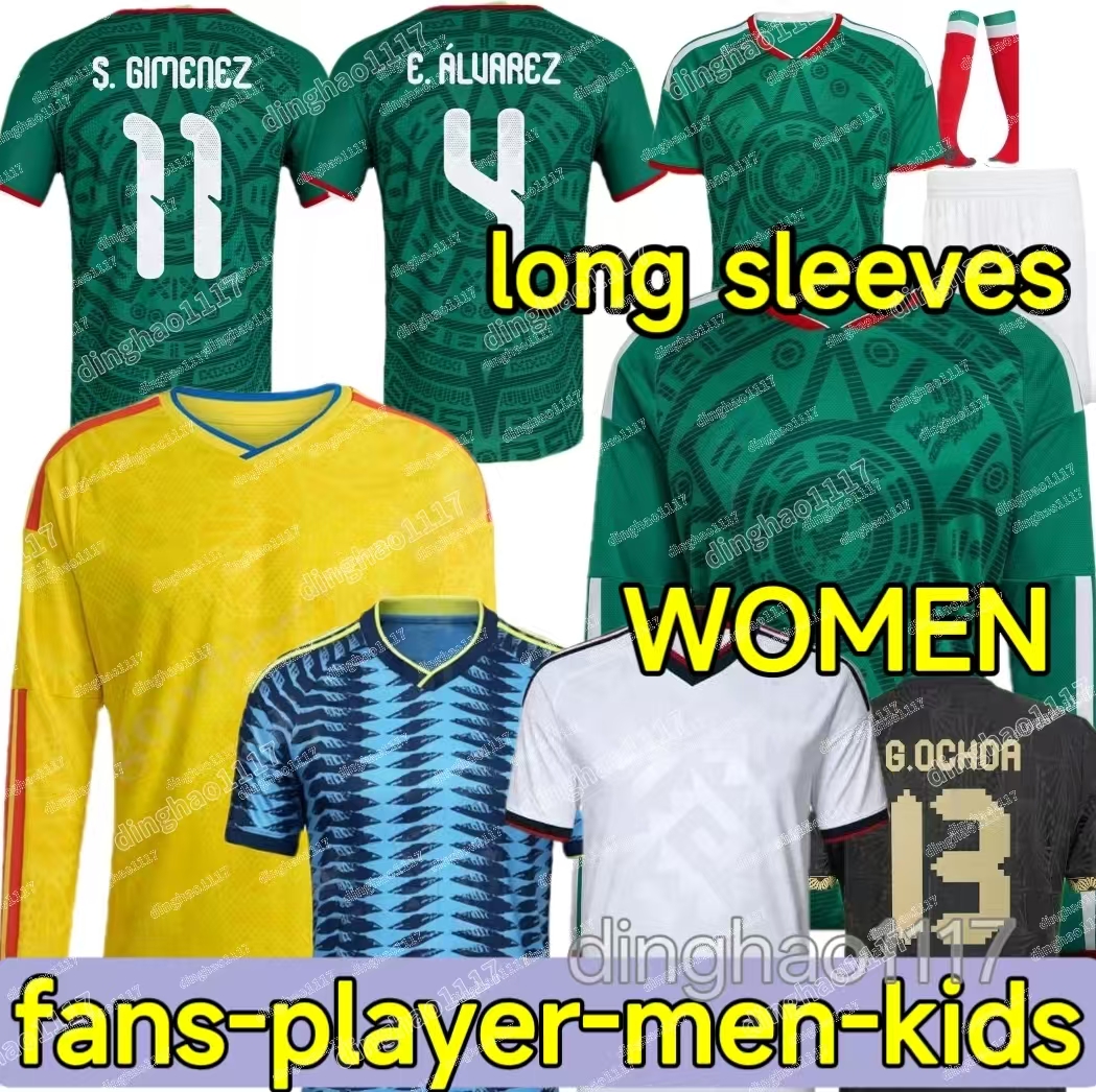 2026 Mexicos Soccer Jersey Home Away RAULCHICHARITO LOZANO DOS SANTOS Club Football Shirt Kids Kit H.LOZANO Men Sets Uniforms Fans Player Version