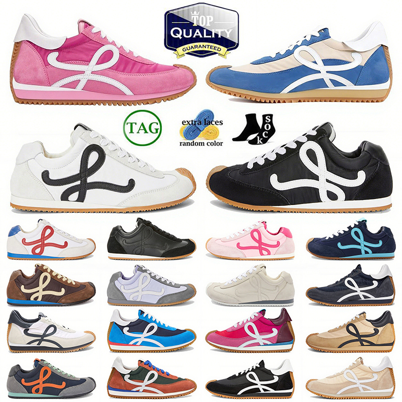 Luxury Casual Shoes Ballet Runner 2.0 Men Women Plate-forme Flow Runners Sneakers Rubber Waves Sole Nylon Suede Calfskin Leather Dress Shoes Aggan Trainers DHgate