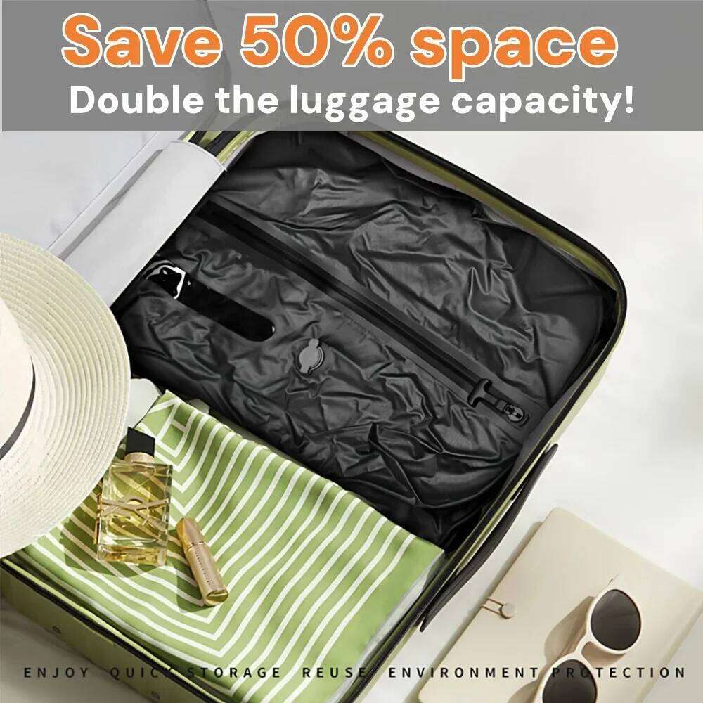 Travel TPU Space Saving Compression for Suitcase Backpack Reusable Splash Proof Vacuum Bag 26N0109
