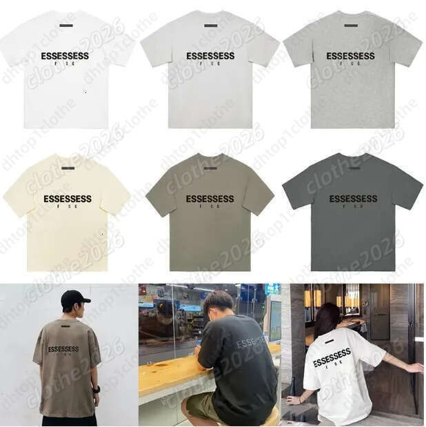 essentials mens designer t shirt unisex clothes short sleeve printed 100% cotton overcoat tshirts streetwear for man tops essential shirts a
