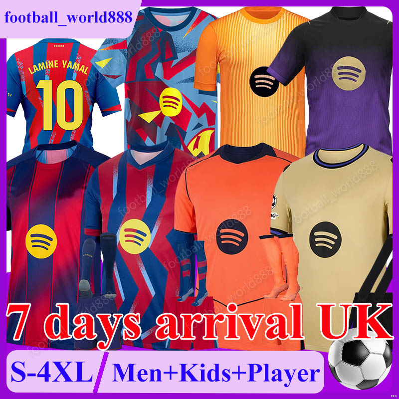 4XL camiseta BarcelonaSoccer Jerseys 25 26 FERRAN LAMINE YAMAL 2026 Bar Football Shirts RAPHINHA LEWANDOWSKI football kits RASHFORD FERMIN Men Kids Kits Socks Sets