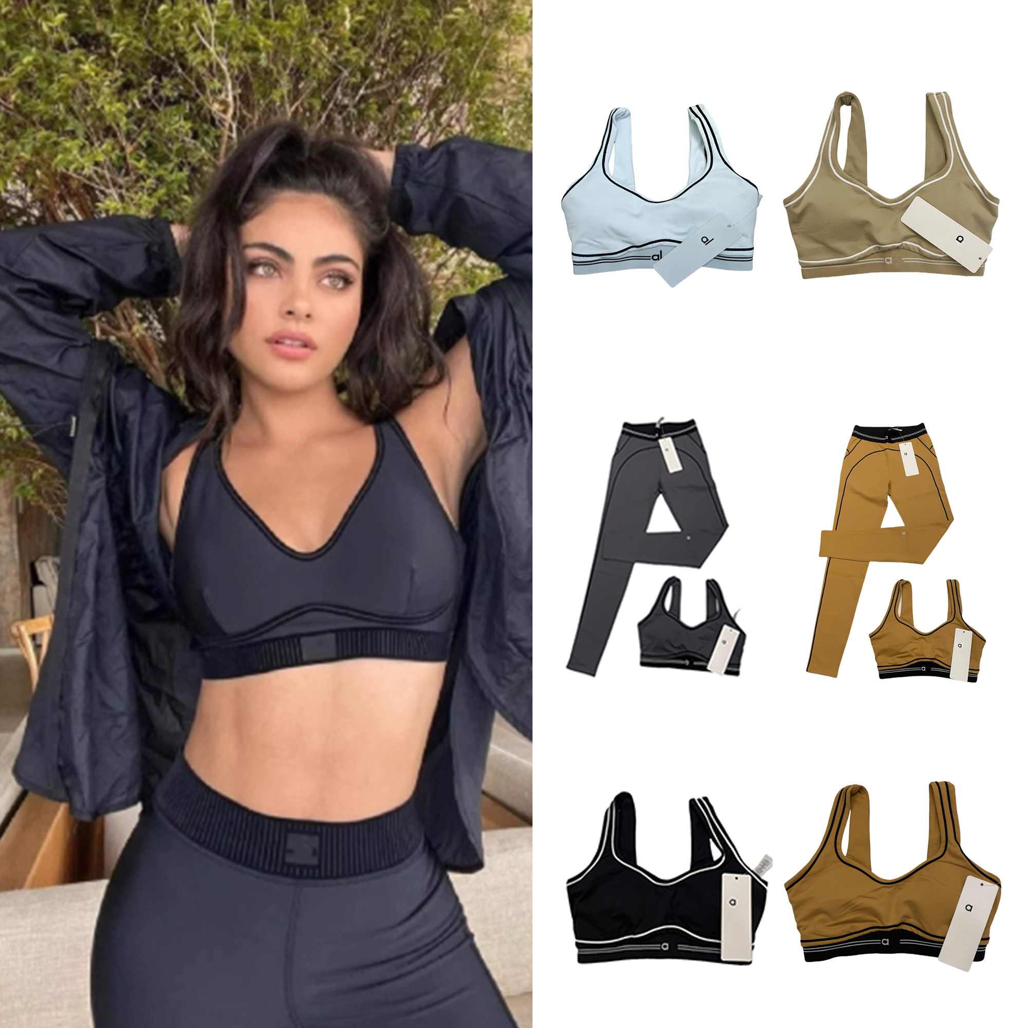 NEW Alonessities Sets Jacket Women Designer Fleece Alonessities Jackets Pant Gym Leggings Sets Thick Warmth Alonessities Women sweat Set Jacket legging men