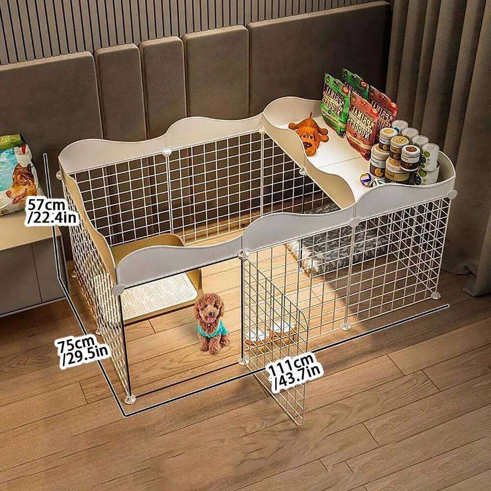 Pet enclosure Home House kennel Indoor small Teddy fence isolation door with toilet area dog cage 26N0109