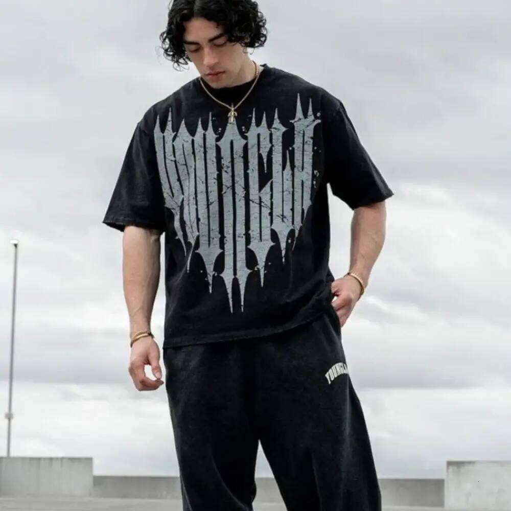 T Oversized Loose Men's Casual Sport T-Shirt Gym Bodybuilding Fitness Short Sleeve Shirt Summer Mesh cotton Breathable Clothing X260109